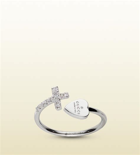 the cross and heart ring gucci|Gucci Trademark Heart Ring .